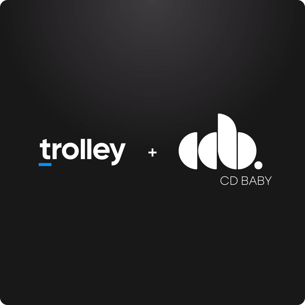 Trolley & CD Baby Logo Featured Image