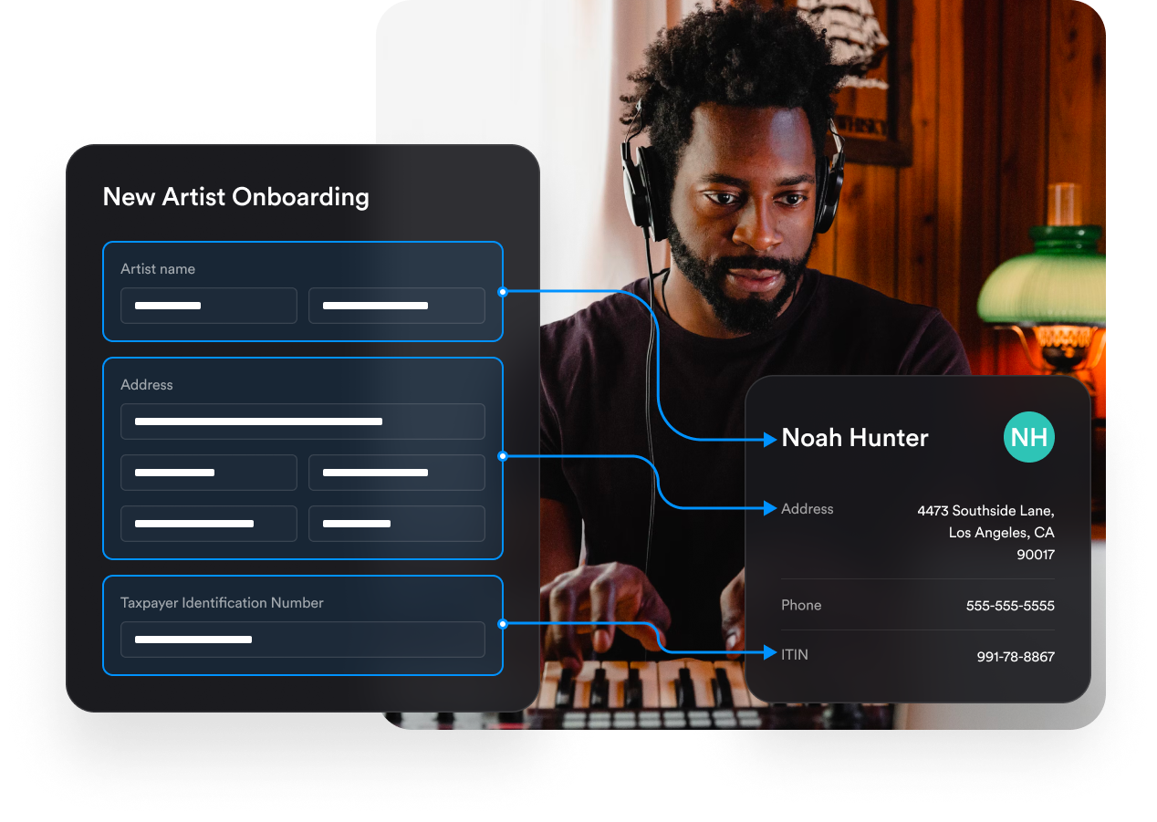 Artist onboarding